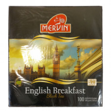 Чай Mervin English Breakfast Мервін Англійський сніданок 100 пакетів