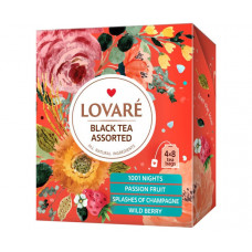 Чорний чай Lovare Асорті в пакетиках 32 шт